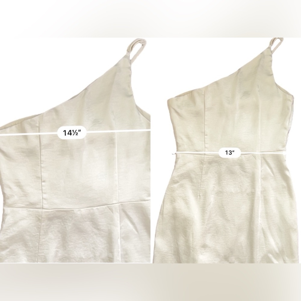 Elliatt Isabelle Dress in Ivory Elegant One-Shoulder Dress women’s size small - Picture 11 of 11